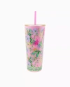 Lilly Pulitzer Tumbler With Straw In Multi Via Amore Spritzer