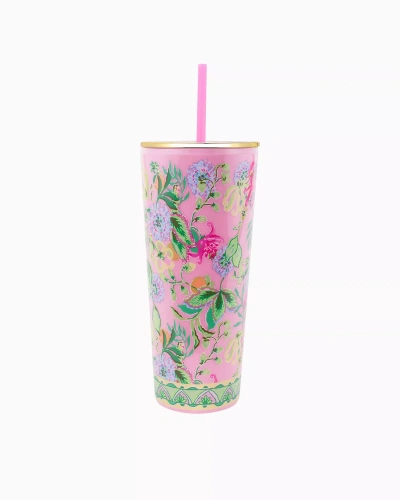 Lilly Pulitzer Tumbler With Straw In Pink
