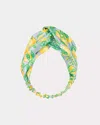 Lilly Pulitzer Twist Wrap Headband In Bluette Make Lemonade
