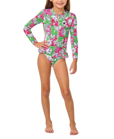 Lilly Pulitzer Kids' Unisex Denning Rashguard Upf 50 In Multi