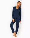 Lilly Pulitzer Upf 50+ 27" Riley Pant In Low Tide Navy