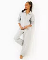 Lilly Pulitzer Upf 50+ 30.5" Alwyn High Rise Pant In Heathered Pebble Beach