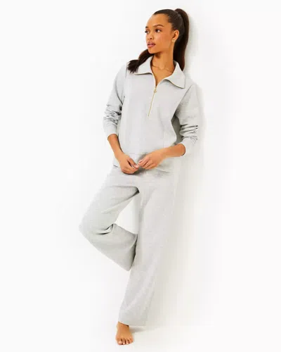 Lilly Pulitzer Upf 50+ 30.5" Alwyn High Rise Pant In Heathered Pebble Beach