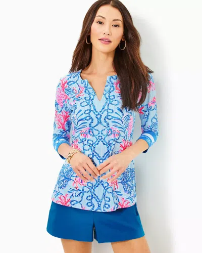 Lilly Pulitzer Upf 50+ Chillylilly Karina Tunic In Multi Naut Today Engineered Chillylilly