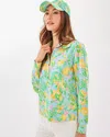 Lilly Pulitzer Upf 50+ Eleni Pullover In Bluette Make Lemonade