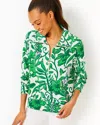 Lilly Pulitzer Upf 50+ Eleni Pullover In Fiddle Leaf Green Escape Plan
