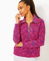Lilly Pulitzer Upf 50+ Eleni Pullover In Passion Fruit Pink Star Searching