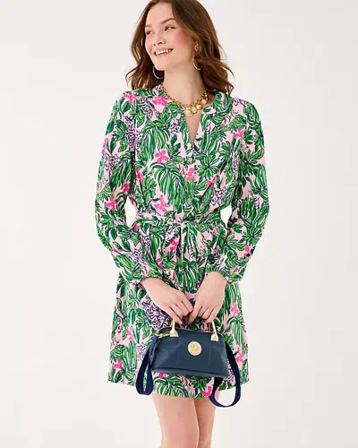 Lilly Pulitzer Upf 50+ Ensley Long Sleeve Dress In Green