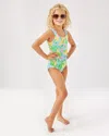 Lilly Pulitzer Upf 50+ Girls Abel Swimsuit In Bluette Make Lemonade