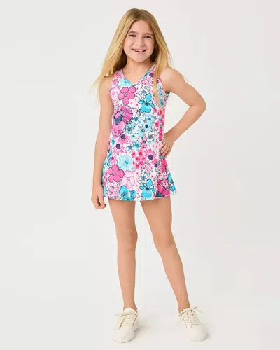Lilly Pulitzer Kids' Upf 50+ Girls Mini Bacio Active Dress In Multi