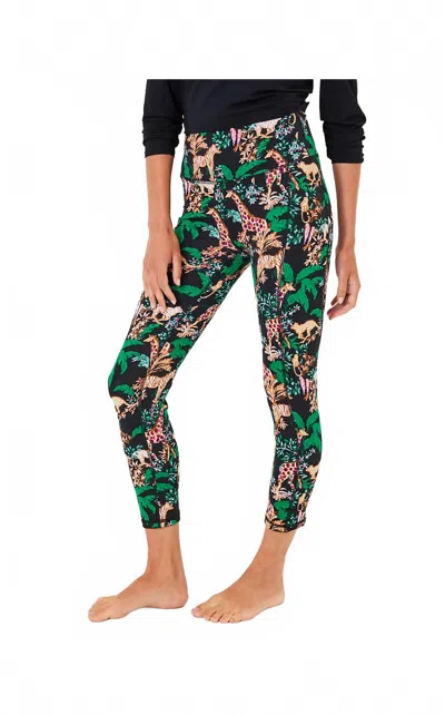 Lilly Pulitzer Upf 50+ High Rise Weekender Midi Legging In Multi Dancing In The Moonlight