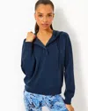 Lilly Pulitzer Upf 50+ Kendy Pullover In Low Tide Navy