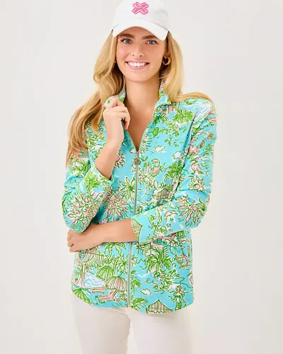 Lilly Pulitzer Upf 50+ Leona Zip-up Jacket In Blue