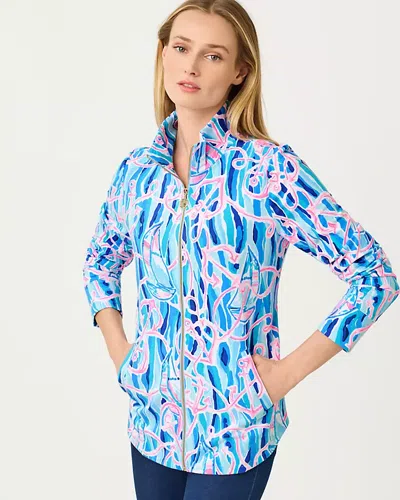 Lilly Pulitzer Upf 50+ Leona Zip-up Jacket In Blue