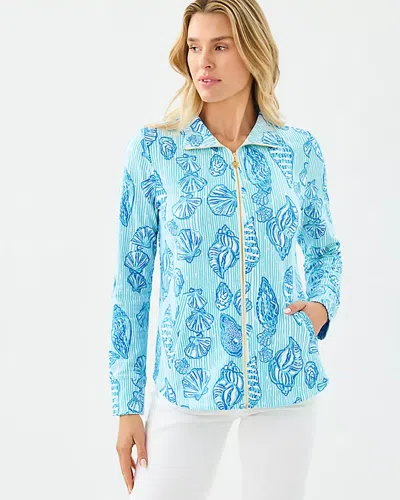 Lilly Pulitzer Upf 50+ Leona Zip-up Jacket In Blue