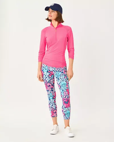 Lilly Pulitzer Upf 50+ Luxletic 21" Weekender High Rise Crop Legging In Animal Print