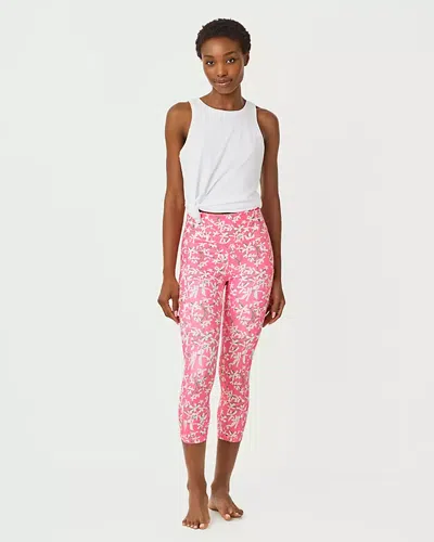 Lilly Pulitzer Upf 50+ Luxletic 21" Weekender High Rise Crop Legging In Multi