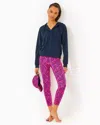 Lilly Pulitzer Upf 50+ Luxletic 24" High Rise Weekender Midi Legging In Passion Fruit Pink Star Searching