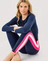 Lilly Pulitzer Upf 50+ Luxletic 24" Weekender High Rise Midi Legging In Blue