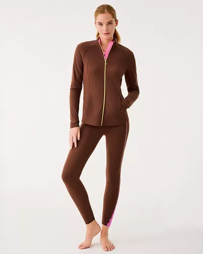 Lilly Pulitzer Upf 50+ Luxletic 26" Weekender High Rise Legging In Brown