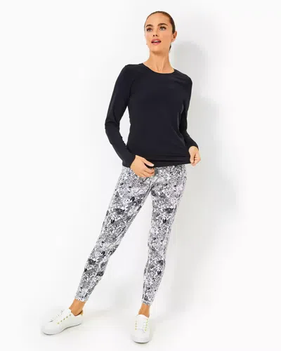 Lilly Pulitzer Upf 50+ Luxletic 26" Weekender High Rise Legging In Onyx Animal Magnetism