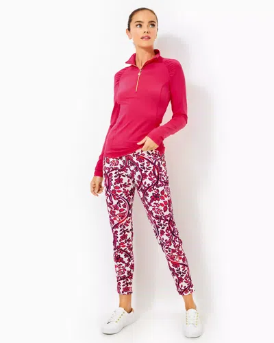 Lilly Pulitzer Upf 50+ Luxletic 28" Corso Pant In Coconut Slice Of Paradise Golf