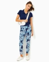 Lilly Pulitzer Corso Pants Upf 50+ In Low Tide Navy Bouquet All Day Golf