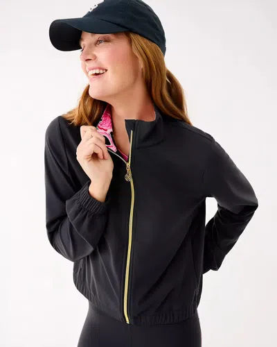 Lilly Pulitzer Upf 50+ Luxletic Aegean Jacket In Black