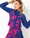 Lilly Pulitzer Upf 50+ Luxletic Aegean Jacket In Blue Med Never Ending Summer Engineered Luxletic