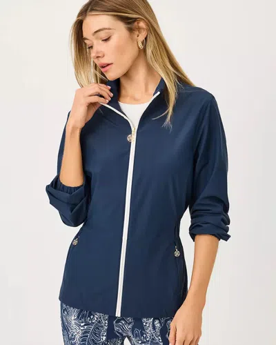 Lilly Pulitzer Upf 50+ Luxletic Ainsley Jacket In Blue