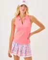 Lilly Pulitzer Upf 50+ Luxletic Alister Polo Top In Pink