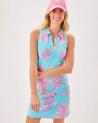 Lilly Pulitzer Upf 50+ Luxletic Alister Polo Top In Multi