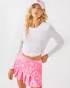Lilly Pulitzer Upf 50+ Luxletic Annora Skort In Rousseau Pink Tulip To Tango