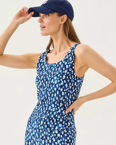 Lilly Pulitzer Upf 50+ Luxletic Ari Reversible Active Tank In Blue