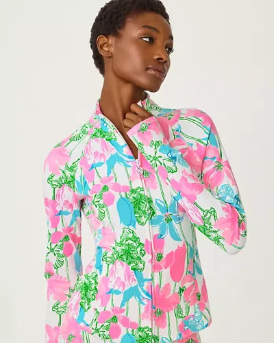 Lilly Pulitzer Upf 50+ Luxletic Barbados Zip-up Jacket In Multi