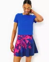 Lilly Pulitzer Upf 50+ Luxletic Barcelona High Rise Skort In Blue Med Never Ending Summer Engineered Skort