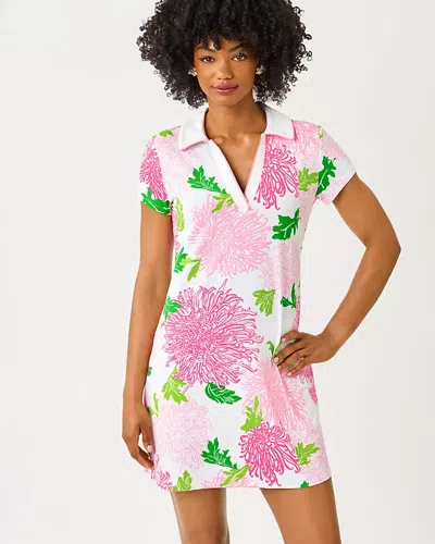 Lilly Pulitzer Cayo Costa Dress Upf 50+ Women's Dress Resort White Lil Go With The Flow: Lg In Multi