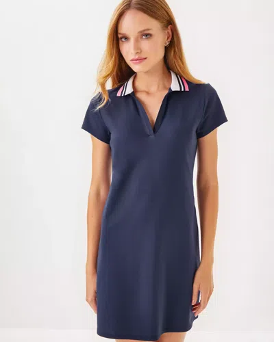 Lilly Pulitzer Upf 50+ Luxletic Cayo Costa Dress In True Navy