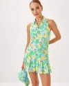 Lilly Pulitzer Upf 50+ Luxletic Dania Pleated Dress In Bluette Make Lemonade