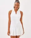 Lilly Pulitzer Upf 50+ Luxletic Dania Pleated Dress In Resort White