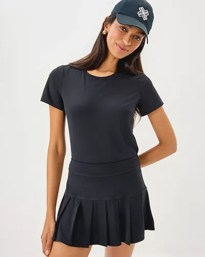 Lilly Pulitzer Upf 50+ Luxletic Freesia Pleated Skort In Black