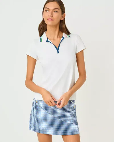 Lilly Pulitzer Upf 50+ Luxletic Frida Polo In White