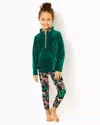 Lilly Pulitzer Upf 50+ Luxletic Girls Mini Weekender Legging In Multi Dancing In The Moonlight