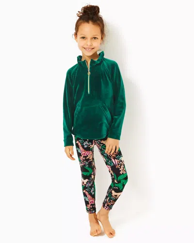 Lilly Pulitzer Upf 50+ Luxletic Girls Mini Weekender Legging In Multi Dancing In The Moonlight
