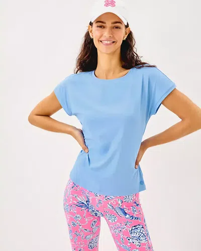 Lilly Pulitzer Upf 50+ Luxletic Glenna Active Tee In Blue
