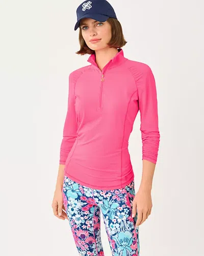 Lilly Pulitzer Upf 50+ Luxletic Justine Half Zip Jacket In Pink