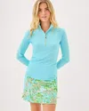 Lilly Pulitzer Upf 50+ Luxletic Justine Pullover In Blue