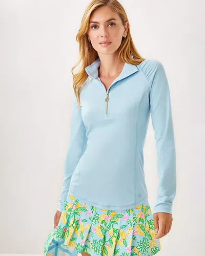 Lilly Pulitzer Upf 50+ Luxletic Justine Pullover In Bluette