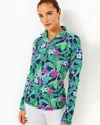 Lilly Pulitzer Upf 50+ Luxletic Justine Pullover In Multi Untamed