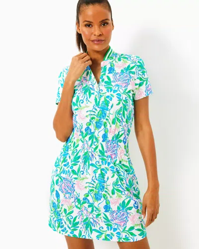 Lilly Pulitzer Upf 50+ Luxletic Love Active Dress In Resort White Just A Pinch